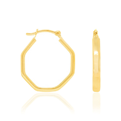 Argola Rommanel Formato Irregular 2,5cm Hipoalergênico Folheada a Ouro 18k 520903 na internet