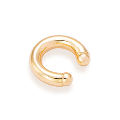 Brinco Piercing De Pressão Em Tubo Rommanel Hipoalergenico Folheado a Ouro 18k