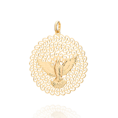 Pingente Espírito Santo Folheado A Ouro 18k Hipoalergenico 541526