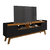 RACK FLORENÇA BECHARA PRETO FOSCO / NATURALE OFERTAO - Vitoria Moveis e Colchoes