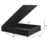 BASE BAÚ UNIVERSAL CASAL SUEDE PRETO 138X188 - Vitoria Moveis e Colchoes