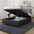 BASE BAÚ UNIVERSAL CASAL SUEDE PRETO 138X188 - loja online