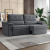 ESTOFADO ALASKA 1.80M POP RETRATIL E RECLINAVEL BESTHOUSE VELUDO CINZA (90 DIAS DE GARANTIA LEGAL)