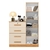 CÔMODA BELIZE COM ESPELHO PLUS ALBATROZ CINAMOMO / OFF WHITE (INT.BCO.) - comprar online