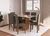CONJUNTO MESA JOINVILLE COM VIDRO 1,37 COM 6 CADEIRAS INDEKES FREIJO / OFF WHITE TECIDO CACAU COD 1240