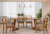 CONJUNTO MESA CAJU 180 SEM VIDRO MADEIRA MACIÇA MADEIRA / CINAMOMO COM 6 CADEIRAS ENCANTO CIMOL MADEIRA LINHO BEGE