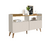 APARADOR BUFFET MASTER 4 PORTAS J&A OFF WHITE / NATURE - Vitoria Moveis e Colchoes
