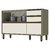 BALCÃO 1 PORTA 4 GAVETAS 1,20 HENN LYRA DUNA/OFF WHITE ((( TAMPO OPCIONAL ))) OFERTA - Vitoria Moveis e Colchoes