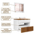 CONJUNTO PARA BANHEIRO BALI II (COMPLETO GABINETE E AEREO COM ESPELHO) BECHARA BRANCO / NATURALE / RIPADO (COM CUBA - SEM TORNEIRA) OFERTAO