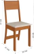 CONJUNTO MESA KARLA COM 4 CADEIRAS INDEKES FREIJO / OFF WHITE TECIDO LINHO COD 498 - comprar online