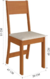 CONJUNTO MESA KARLA COM 4 CADEIRAS INDEKES FREIJO / OFF WHITE TECIDO LINHO - comprar online