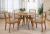CONJUNTO MESA ACEROLA REDONDA MADEIRA MACIÇA 1,09M SEM VIDRO MADEIRA / CINAMOMO COM 4 CADEIRAS ENCANTO CIMOL MADEIRA LINHO BEGE
