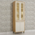 PANELEIRO C/VIDRO TORINO VALDEMOVEIS CINAMOMO/ OFF WHITE F.L OFERTAO NOVO