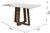 MESA ATHENAS QUADRADA 090X090 VITREO CEDRO / TAMPO BRANCO OFF COM 4 CADEIRAS DUBAI CEDRO TECIDO BEGE VLP BORDADO DOBUE - loja online