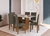 CONJUNTO MESA PEQUIN 1,37 COM 6 CADEIRAS INDEKES FREIJO / OFF WHITE TECIDO CACAU