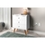 MESA DE CABECEIRA STATUS J&A 3 GAVETAS BRANCO