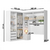 CONJUNTO MODULADO ROUPEIRO FLORENÇA MOVAL FREIJO / OFF WHITE - comprar online