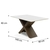 MESA DUBAI 160X90 VITREO CEDRO / TAMPO BRANCO OFF COM 6 CADEIRAS DUBAI CEDRO TECIDO BEGE VLP DOBUE - comprar online