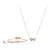 Conjunto Hyperbola, Símbolo del infinito, Blanco, Baño tono oro rosa - tienda online