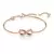 Conjunto Hyperbola, Símbolo del infinito, Blanco, Baño tono oro rosa