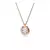 Colgante Swarovski Dextera Talla redonda Blanco con Recubrimiento Baño Tono oro rosa