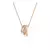 Colgante Swarovski Hyperbola Tallas mixtas Blanco Recubrimiento con Baño Tono oro rosa - Virgili Ghio