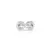 Anillo de cóctel Swarovski Hyperbola Símbolo del infinito Blanco con Recubrimiento en rodio - Talle 55