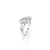 Anillo de cóctel Swarovski Hyperbola Símbolo del infinito Blanco con Recubrimiento en rodio - Talle 55 - comprar online