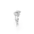 Anillo de cóctel Swarovski Hyperbola Símbolo del infinito Blanco con Recubrimiento en rodio - Talle 55 - tienda online