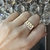 Anillo plata y oro con iniciales y piedras - comprar online