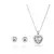 Conjunto Swarovski Hyperbola Corazón Blanco Baño en rodio - comprar online