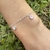 Pulsera corazoncitos rosas con cubics en Plata 925 - comprar online