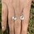 Aros small con brisura y cristal en Plata 925 - comprar online