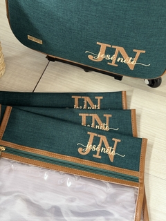 Trio de saquinhos Troca Coleção Minima - Bolsas Maternidade Personalizadas Chita de Luxo