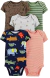 Kit Body com 5 pçs Animais Selvagens Carter's