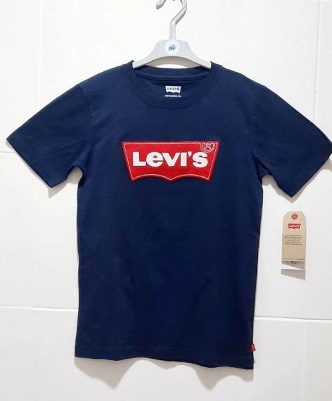 Camiseta Levis Azul Marinho Bordada