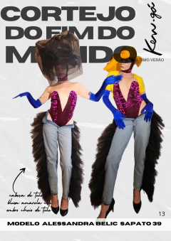Calça Babado Tule Preto - Ken-Gá Wear - Roupas e Acessórios