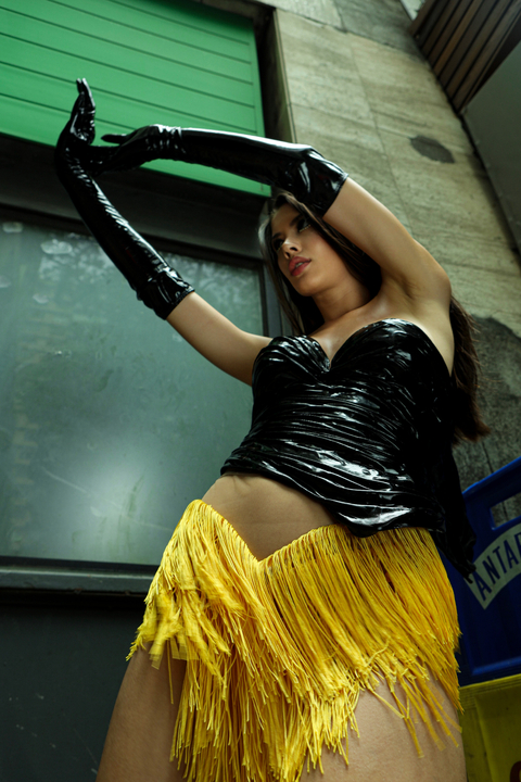 Hot Pants Franja Amarelo - comprar online