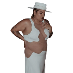 VESTIDO ONDINAS ASSIMÉTRICAS na internet