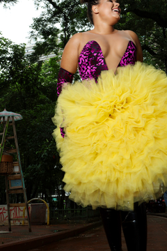 Saia Tule Amarelo - comprar online