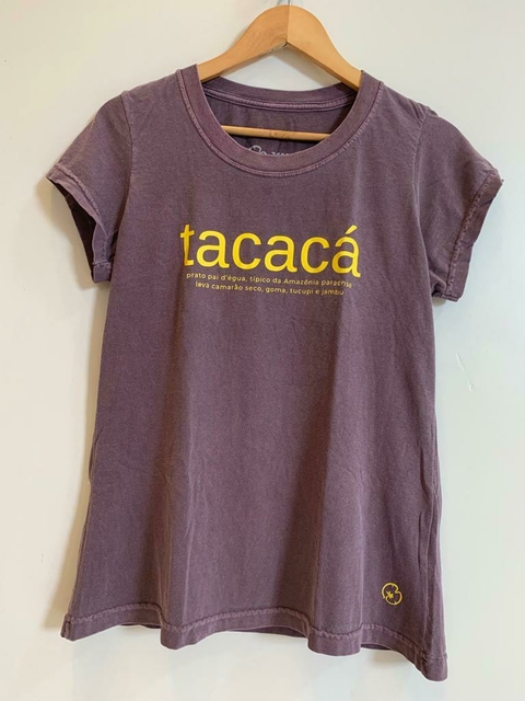 Camiseta Babylong "Tacacá" roxa com amarelo