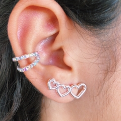 brinco earcuf coração