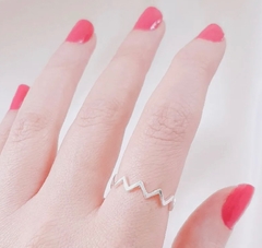 Anel zig zag prata tam 20 - comprar online