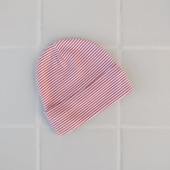 Imagen de Ajuar 3 piezas: Body BLANCO + Ranita + Gorro RAYADO ROJO