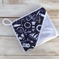 TOALLA con capucha XL NAVAL AZUL / Salida de baño