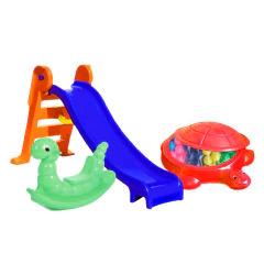 Kit Tanque Jabuti + 100 bolinhas + Escorregador Médio + Nhoca