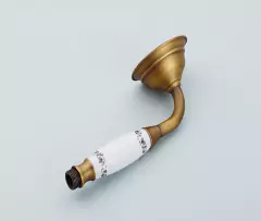 Ducha Para Banheira Duplo Comando Bronze Vintage Porcelana