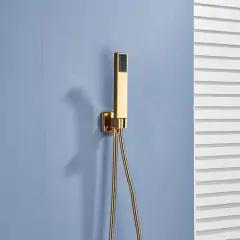 Chuveiro 30/30cm Dourado Monocomando Quente Frio Parede Luxo na internet