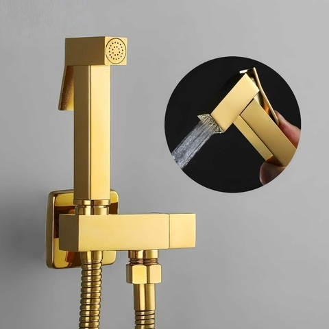 Ducha Higiênica Luxo Água Fria Banheiro Dourado Brilhante