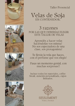 TALLER PRESENCIAL DE VELAS DE SOJA EN CONTENEDOR - comprar online